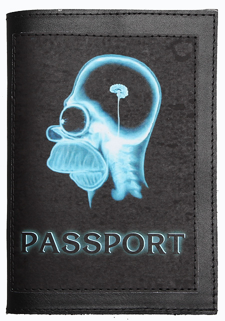 Обложка для паспорта "Мозг Симпсона" 14 см Автор: Дмитрий Михайлов инфо 2569c.