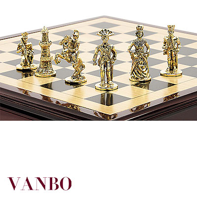 Шахматы "Битва при Ватерлоо" см Высота фигуры: 6,5 см инфо 7575c.