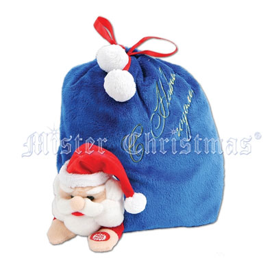 Музыкальный мешок SS-76/2 Новогодний сувенир , Полиэстер Mister Christmas; Ирландия 2009 г ; Упаковка: пакет инфо 7638c.