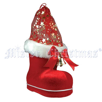 Новогодний носок для подарков JN-04 Новогодний сувенир Mister Christmas 2009 г ; Упаковка: пакет инфо 7646c.