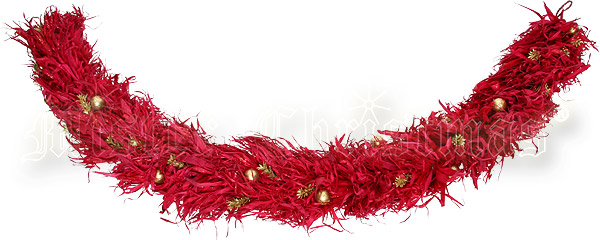 Гирлянда новогодняя, цвет: красный с золотым, 200 см Новогодняя продукция Mister Christmas 2007 г инфо 7648c.