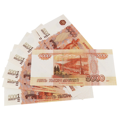 Забавная "Пачка денег-Гигант" 5000 рублей "денег" рассчитана на развлекательную функцию инфо 8560c.
