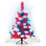 Елка новогодняя, цвет: красный, белый, синий, 1,6 м Новогодняя продукция Mister Christmas 2007 г инфо 8914c.