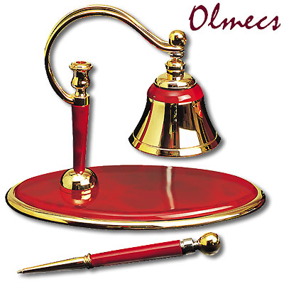 Настольная подставка "Колокол" (2 предмета), бордовый Материал: металл Цвет: бордовый, золото инфо 9361c.
