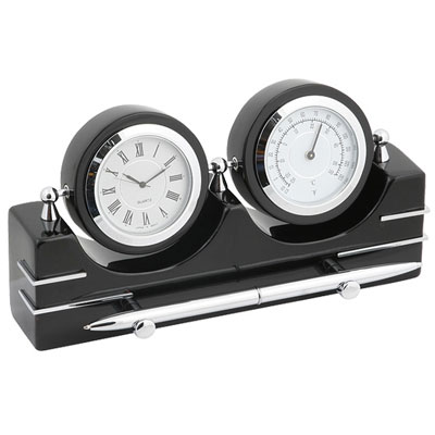 Часы настольные с термометром и гигрометром "Linea del Tempo" A9248BL Linea del Tempo Страна: Италия инфо 12191f.