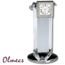 Часы настольные, серебристые Часы настенные, настольные Olmecs 2007 г инфо 12196f.