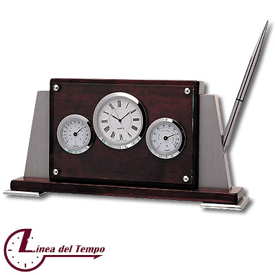 Часы с термометром и гигрометром (A9096) Барометры и термометры Linea del Tempo 2007 г инфо 12944f.