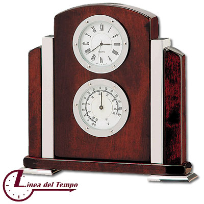 Часы с термометром настольные (A9083) Барометры и термометры Linea del Tempo 2007 г инфо 12952f.
