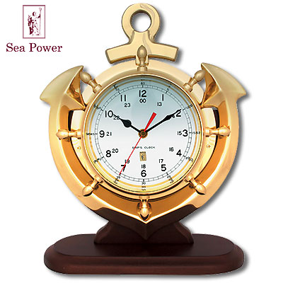 Часы-якорь на подставке Часы настенные, настольные Sea Power 2007 г инфо 45g.