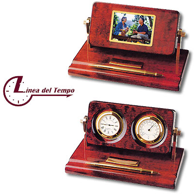 Часы с термометром настольные (A9060) Барометры и термометры Linea del Tempo 2007 г инфо 88g.