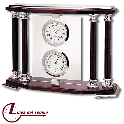 Часы с термометром, красные Барометры и термометры Linea del Tempo 2007 г инфо 89g.