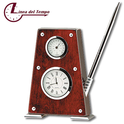Часы с термометром настольные (A9078) Барометры и термометры Linea del Tempo 2007 г инфо 90g.