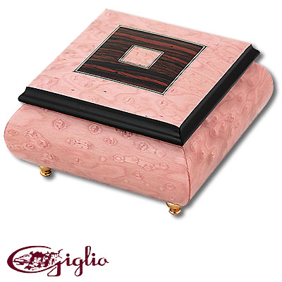 Шкатулка музыкальная для ювелирных украшений, розовая Шкатулка Giglio 2007 инфо 6682h. 