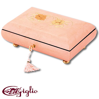 Шкатулка музыкальная для ювелирных украшений, светло-розовая Шкатулка Giglio 2007 г инфо 6688h.
