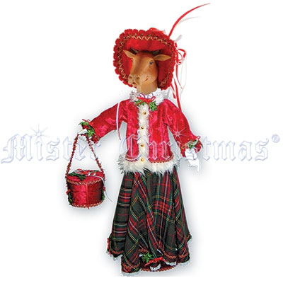 Подарочная кукла "Корова в костюме", цвет: бордовый, 64 см Размер: H=64 (см) Цвет: бордовый инфо 104i.