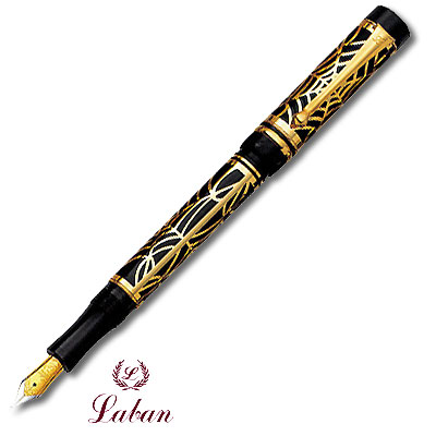 Ручка перьевая "Lobrado", черная Материал: металл Цвет: золото, черный инфо 263i.
