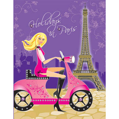 Пакет подарочный "Holidays in Paris", 18 см x 23 см x 10 см бумага Изготовитель: Китай Артикул: 16090 инфо 505i.