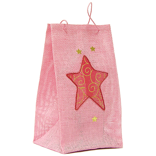 Подарочный пакет "Ажурная звезда", розовый см Материал: бумага Цвет: розовый инфо 578i.