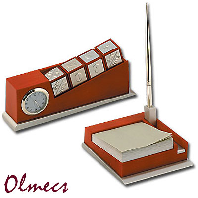 Настольный набор Olmecs (4 предмета), бордовый Olmecs 2007 г инфо 1320i.